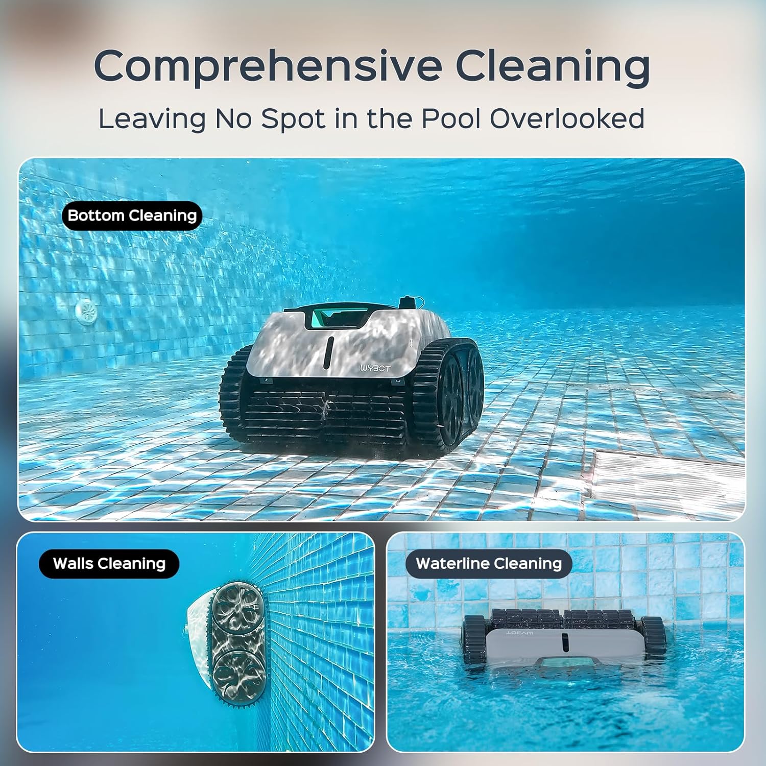 WYBOT C1 Pro Robotic Pool Cleaner Vacuum with APP