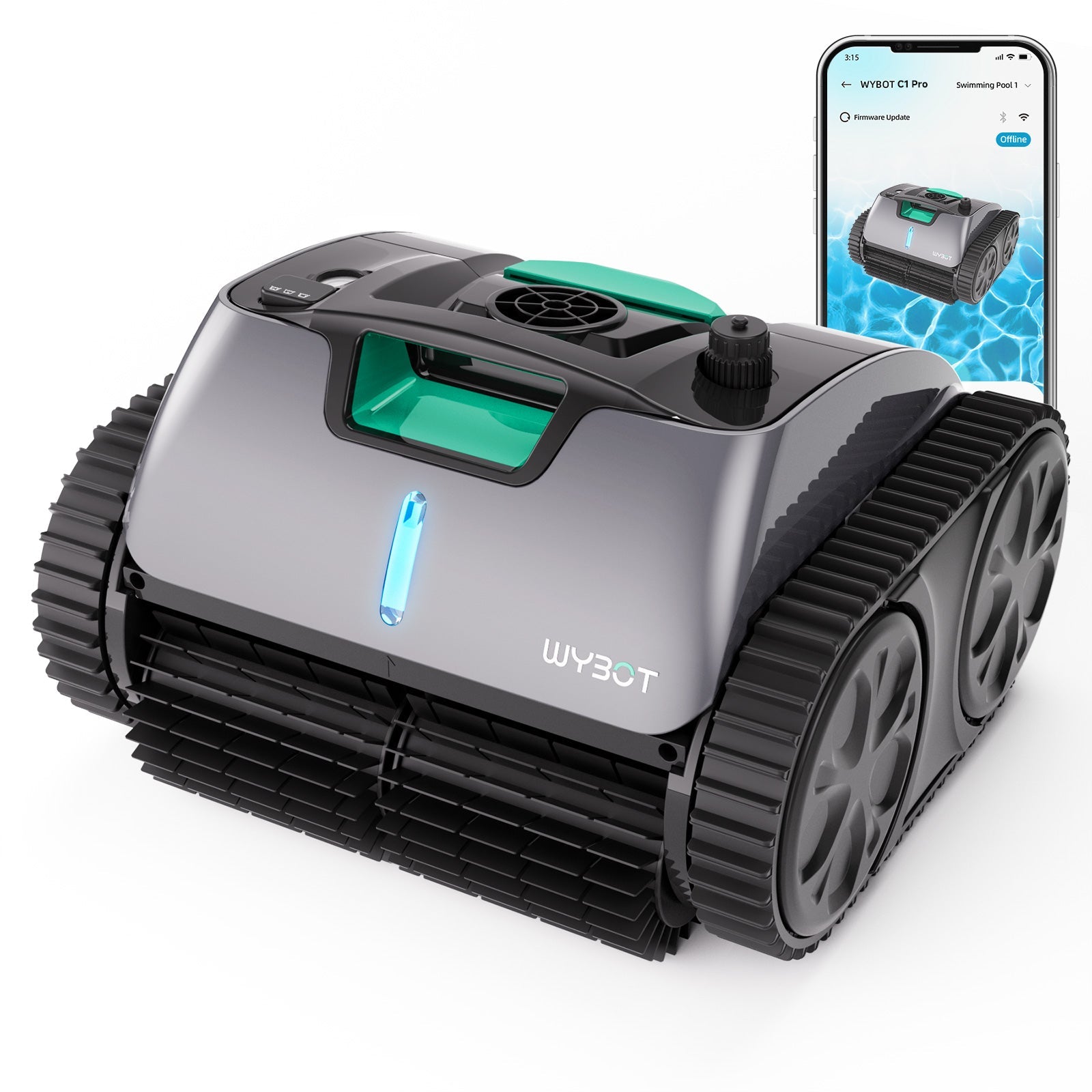 WYBOT C1 Pro Robotic Pool Cleaner Vacuum with APP