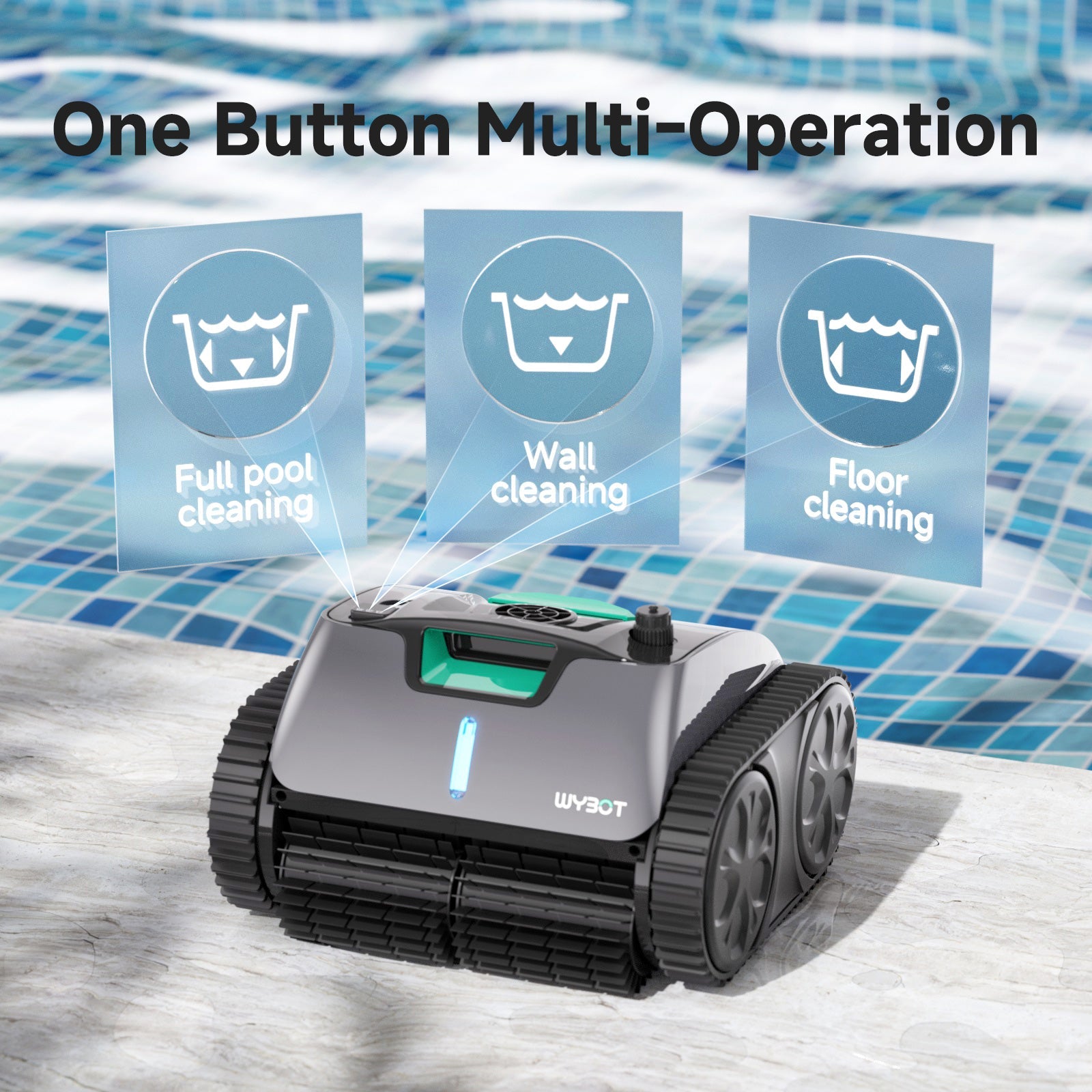 WYBOT C1 Pro Robotic Pool Cleaner Vacuum with APP